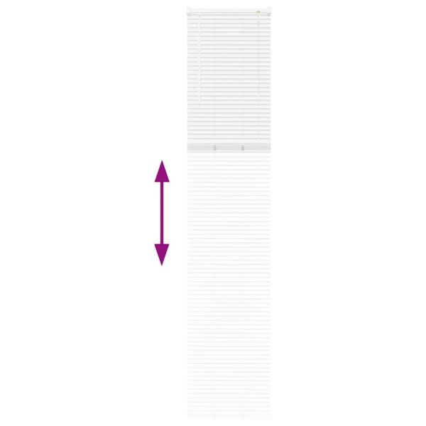 Вертикални щори С завеси Бяло 220 x 45 см Алуминий