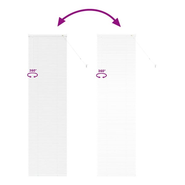 Вертикални щори С завеси Бяло 220 x 55 см Алуминий