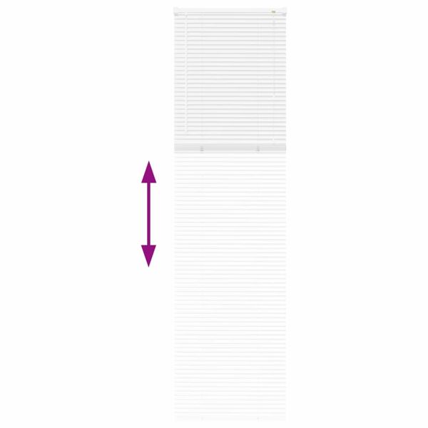 Вертикални щори С завеси Бяло 220 x 55 см Алуминий