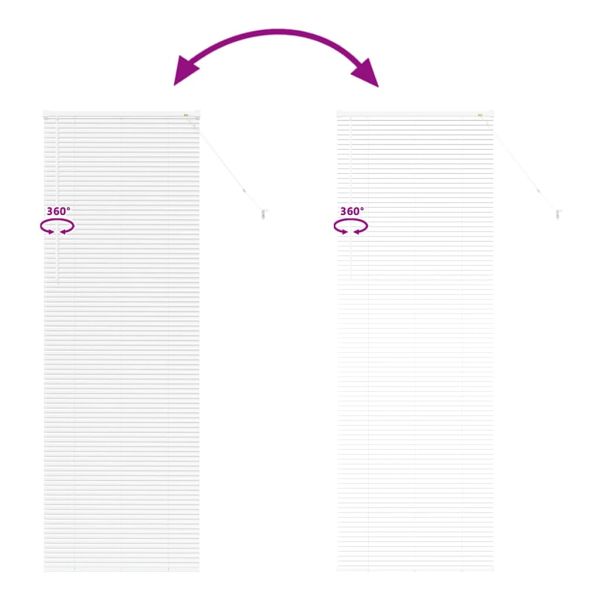 Вертикални щори С завеси Бяло 220 x 75 см Алуминий