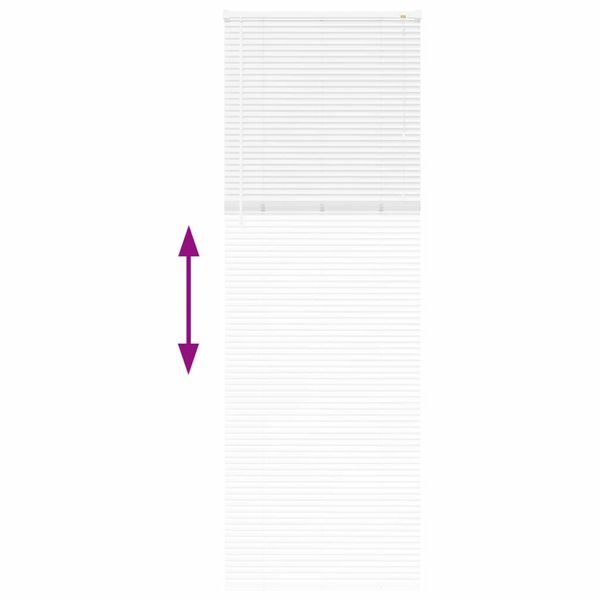 Вертикални щори С завеси Бяло 220 x 80 см Алуминий
