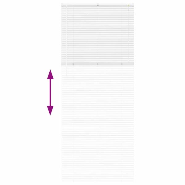 Щора за прозорец С завеси Бяло Алуминий