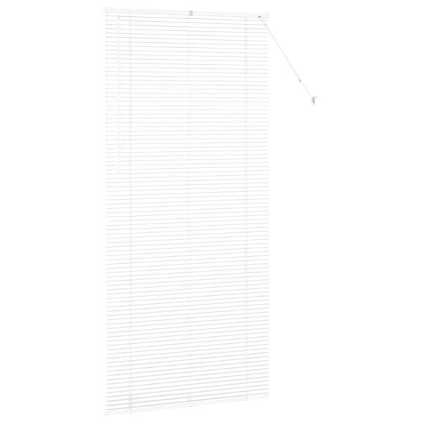 Вертикални щори С завеси Бяло 220 x 100 cm Алуминий