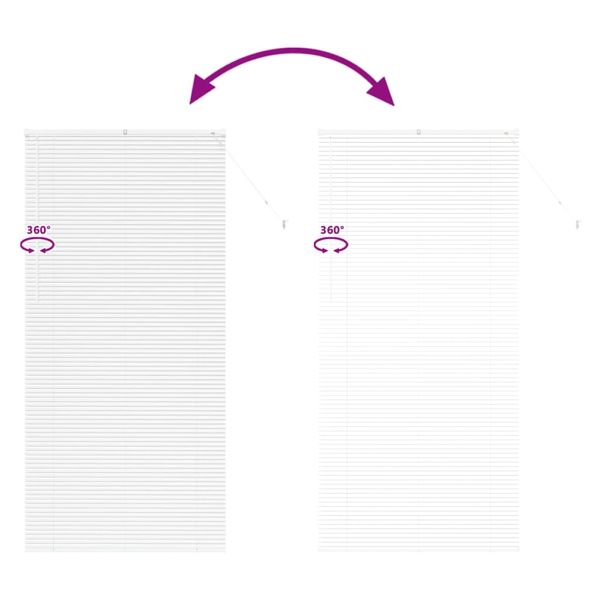 Вертикални щори С завеси Бяло 220 x 100 cm Алуминий