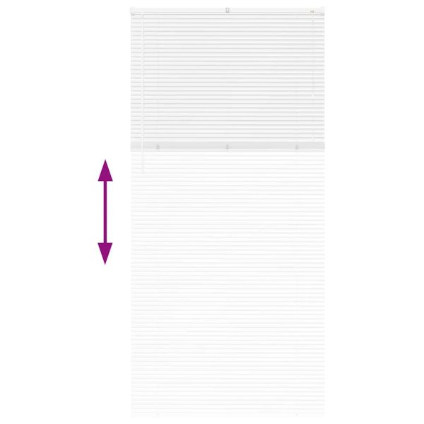 Щора за прозорец С завеси Бяло Алуминий