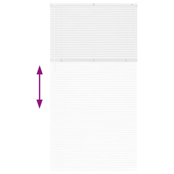 Щора за прозорец С завеси Бяло Алуминий