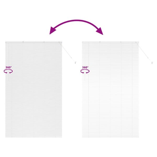 Щора за прозорец С завеси Бяло Алуминий