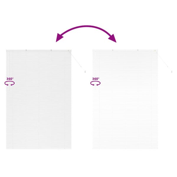 Щора за прозорец С завеси Бяло Алуминий