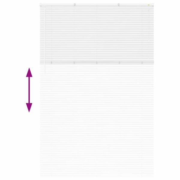 Щора за прозорец С завеси Бяло Алуминий