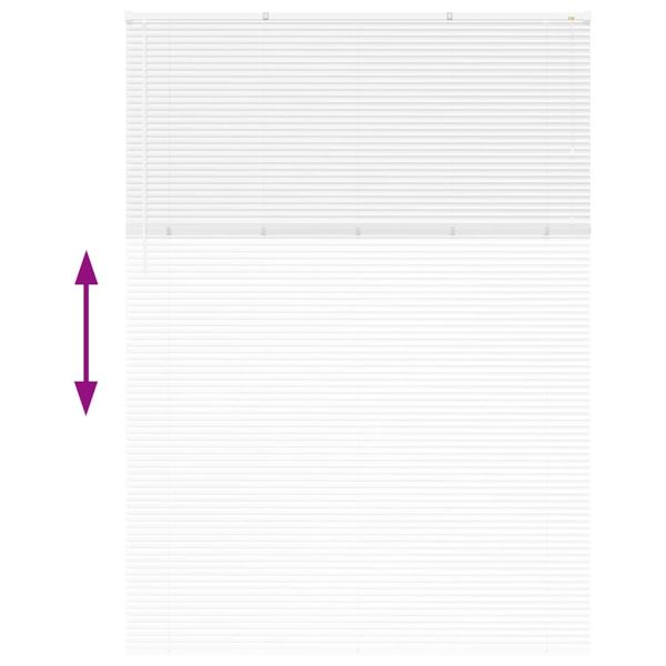 Щора за прозорец С завеси Бяло Алуминий