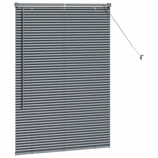 Щора за прозорец С завеси Тъмносив Алуминий