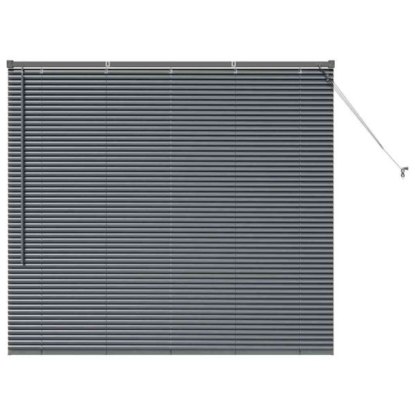 Щора за прозорец С завеси Тъмносив Алуминий