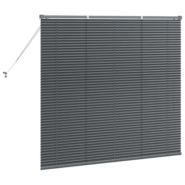 Щора за прозорец С завеси Тъмносив Алуминий