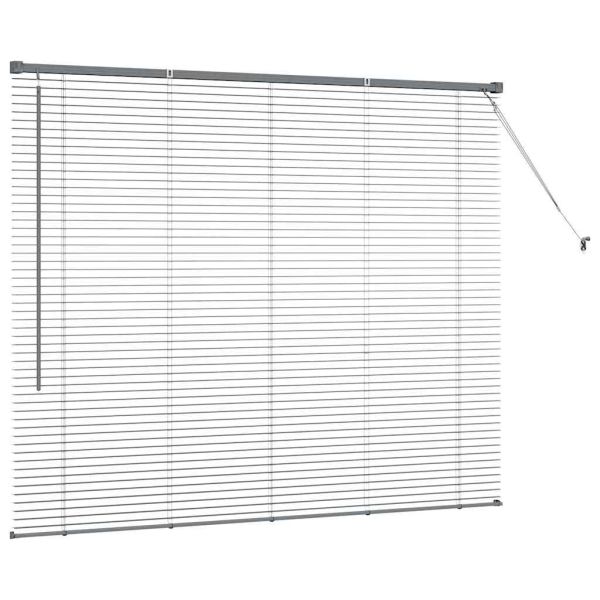 Щора за прозорец С завеси Тъмносив Алуминий