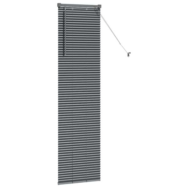 Щора за прозорец С завеси Тъмносив Алуминий