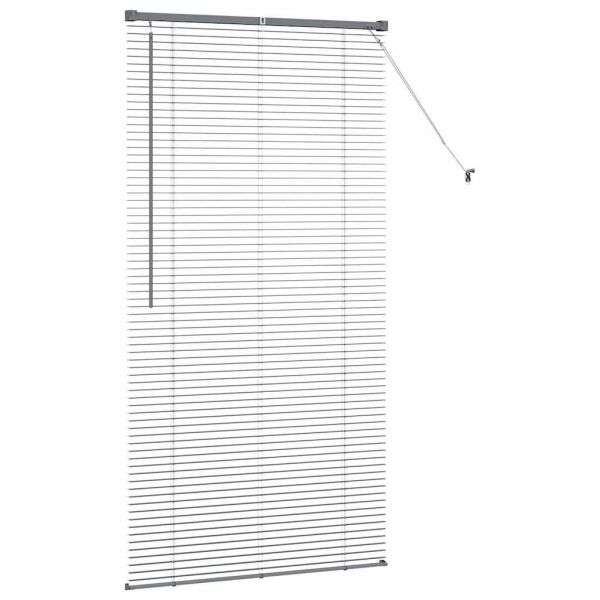 Щора за прозорец С завеси Тъмносив Алуминий