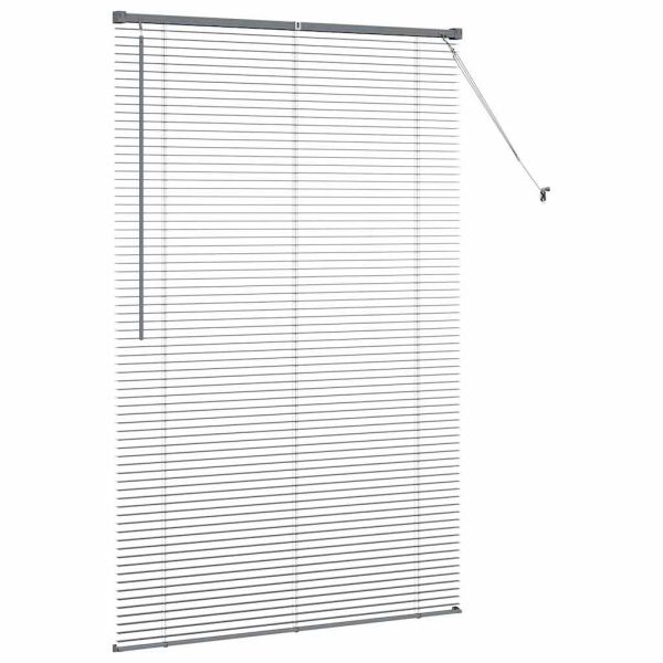 Щора за прозорец С завеси Тъмносив Алуминий