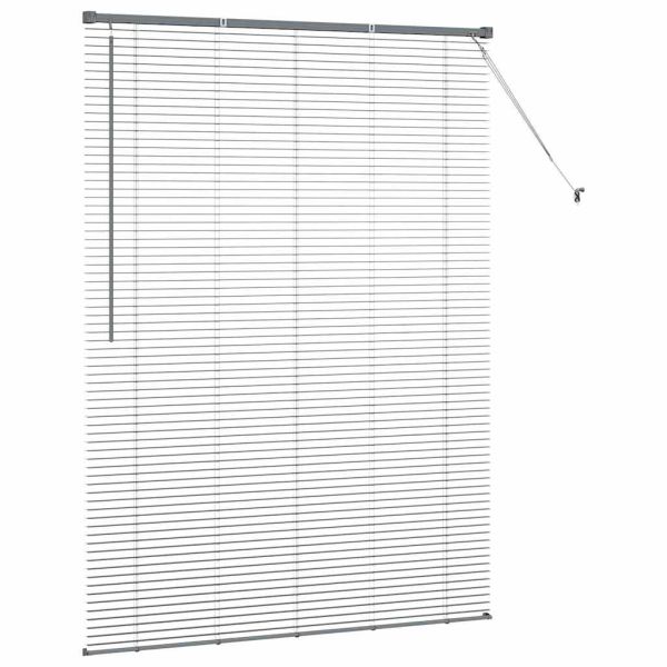 Щора за прозорец С завеси Тъмносив Алуминий