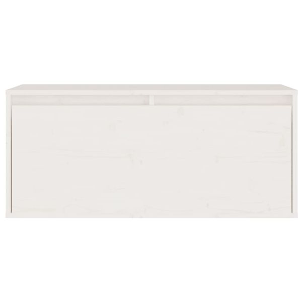 ТВ шкафове, 2 бр, бели, бор масив