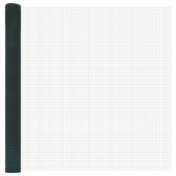 Заварена мрежа ограда Зелен 1.5 x 10 m