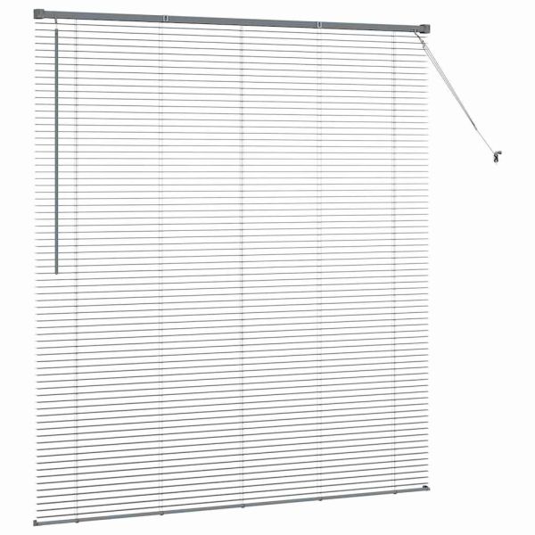 Вертикални щори С завеси Тъмен сив 175 x 160 см Алуминий