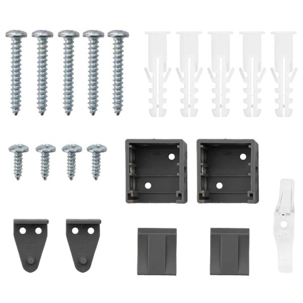 Вертикални щори Тъмен сив 220 x 70 см Алуминий