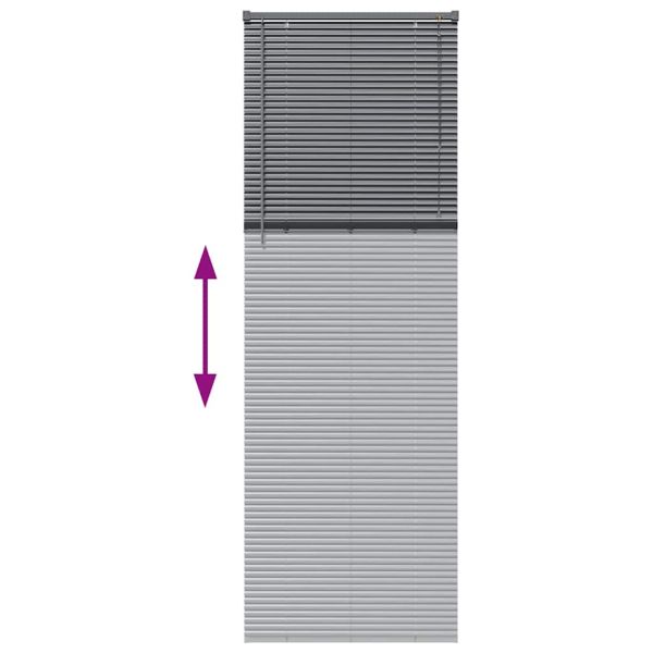 Вертикални щори Тъмен сив 220 x 75 см Алуминий