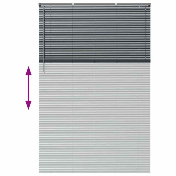 Вертикални щори Тъмен сив 220 x 140 cm Алуминий