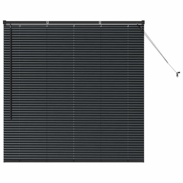 Щора за прозорец С завеси Черно Алуминий