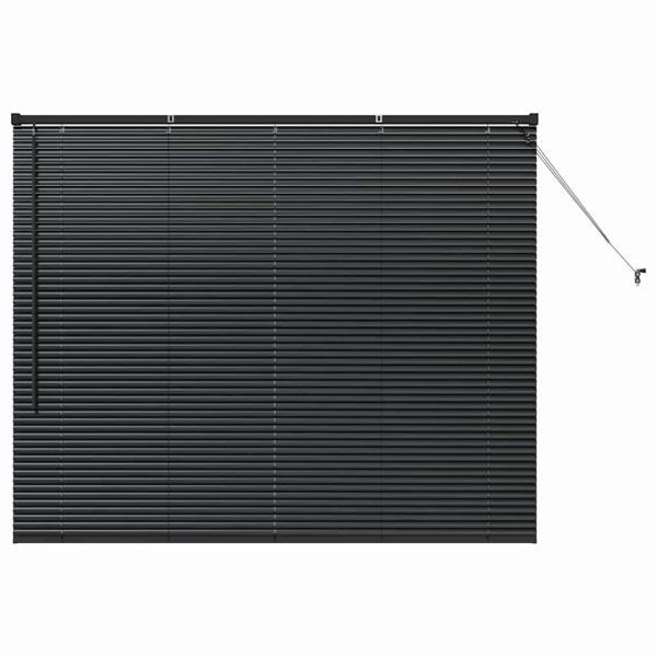 Вертикални щори С завеси Черно 130 x 160 см Алуминий