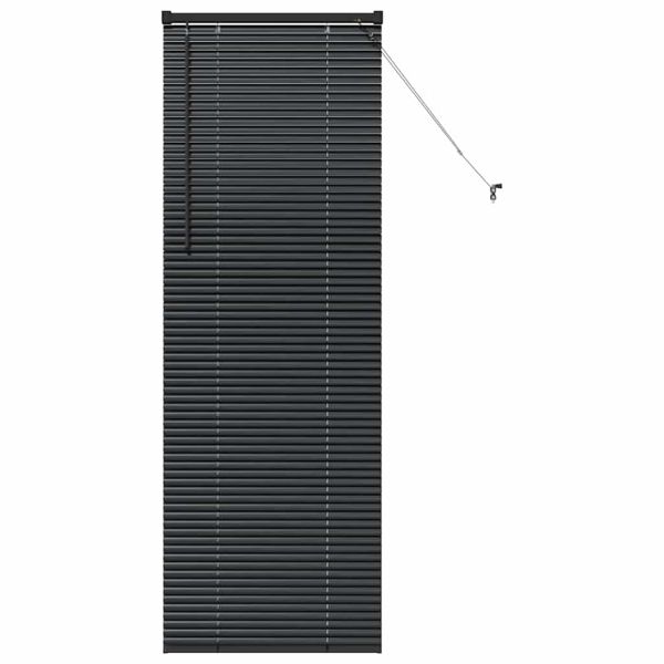 Вертикални щори С завеси Черно 175 x 55 см Алуминий