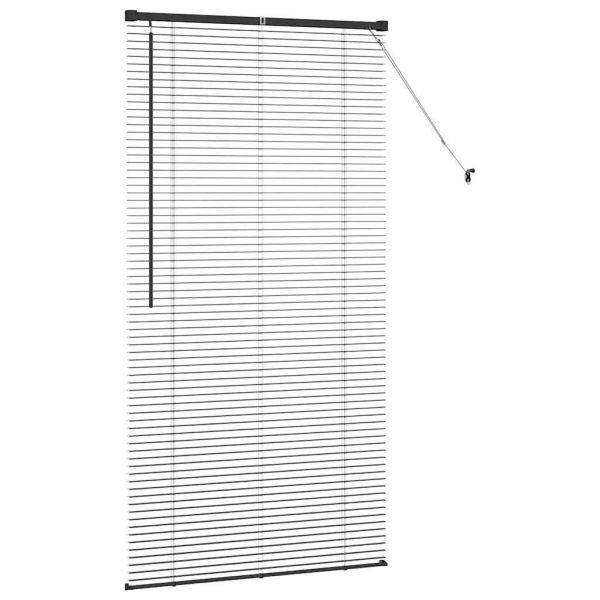 Щора за прозорец С завеси Черно Алуминий