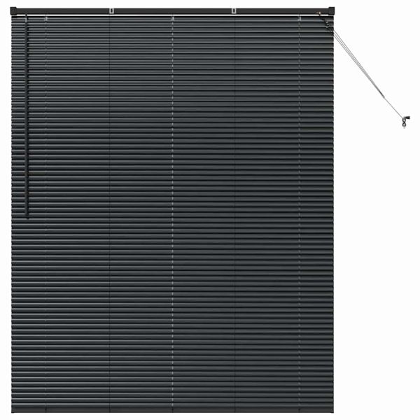 Щора за прозорец С завеси Черно Алуминий