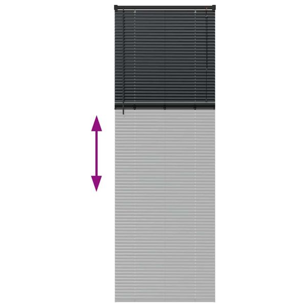 Щора за прозорец С завеси Черно Алуминий