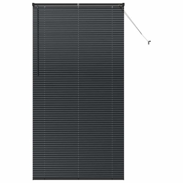 Щора за прозорец С завеси Черно Алуминий