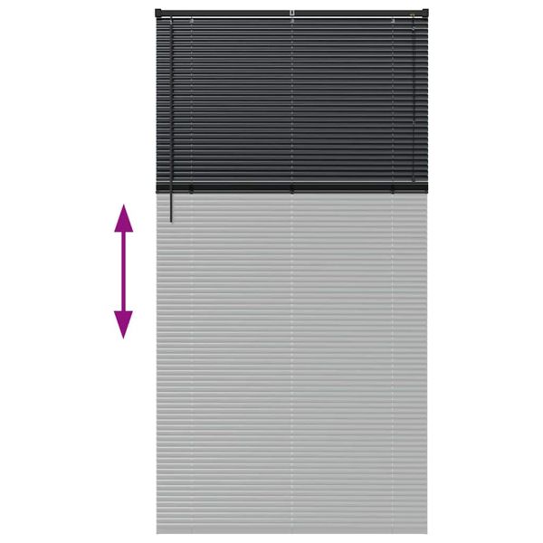 Щора за прозорец С завеси Черно Алуминий