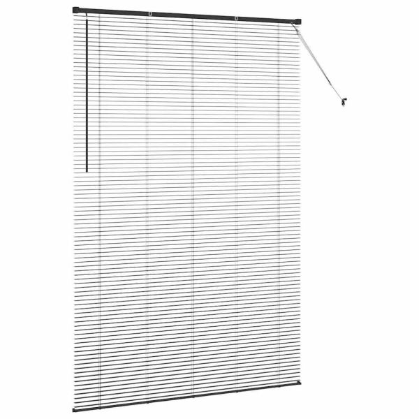 Вертикални щори С завеси Черно 220x150см Алуминий