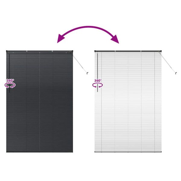 Вертикални щори С завеси Черно 220x150см Алуминий