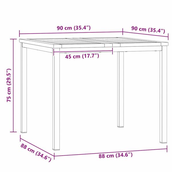 Масазахранене Кафяво 90 x 90 x 75 cm Солидно тиково дърво