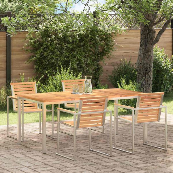 Масазахранене Кафяво 180 x 90 x 75 cm Солидно тиково дърво