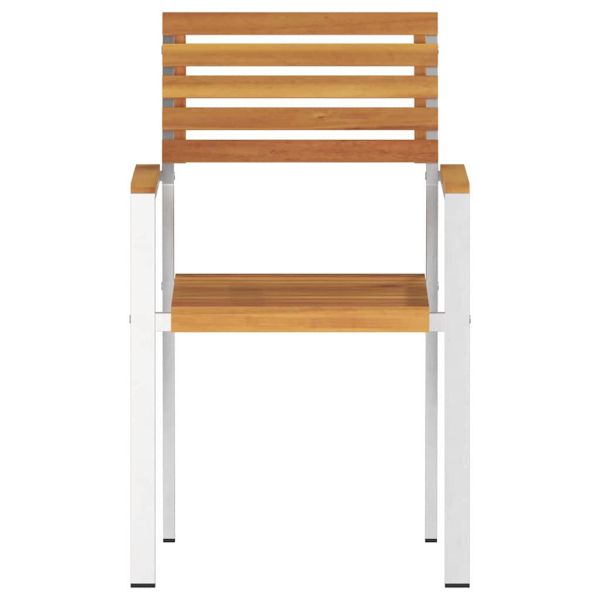 Градинскистол 2 pcs Кафяво 56x54,5x87см Масивно акациево дърво