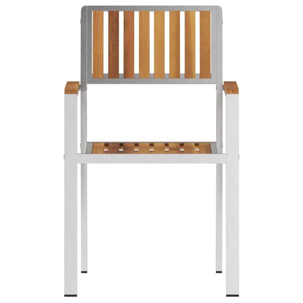 Градинскистол 4 pcs Кафяво 56x54,5x87см Масивно акациево дърво