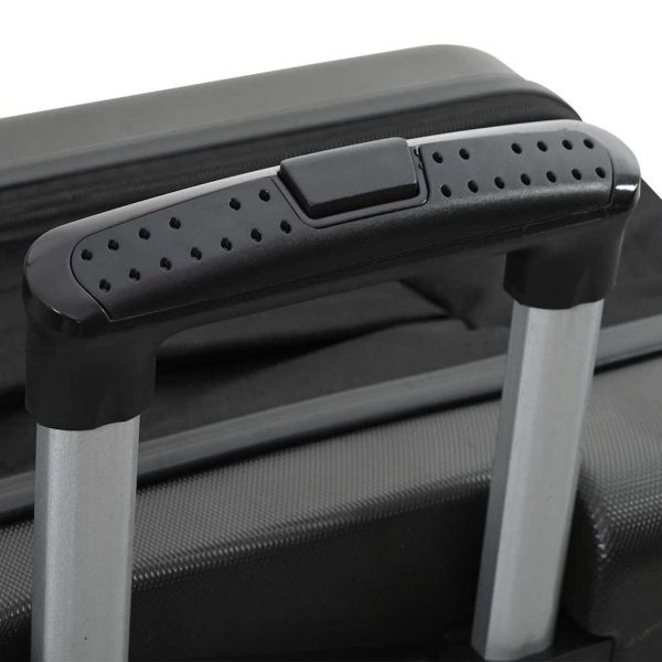 Куфар с заключване Тъмносив 34 x 23 x 55.5 см ABS пластмаса