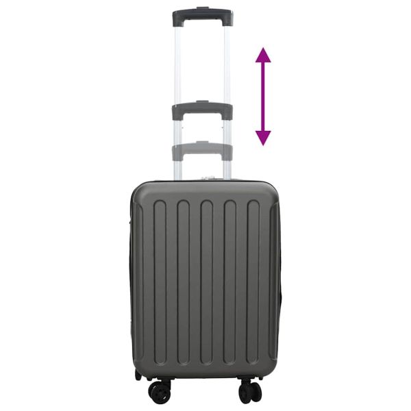 Куфар с заключване Тъмносив 34 x 23 x 55.5 см ABS пластмаса