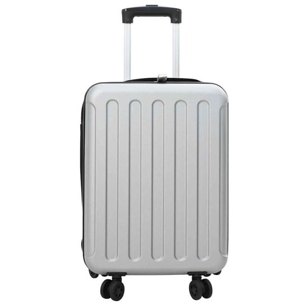 Куфар с заключване Сребрист 34 x 23 x 55.5 см ABS пластмаса