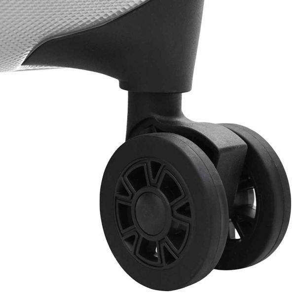 Куфар с заключване Сребрист 34 x 23 x 55.5 см ABS пластмаса