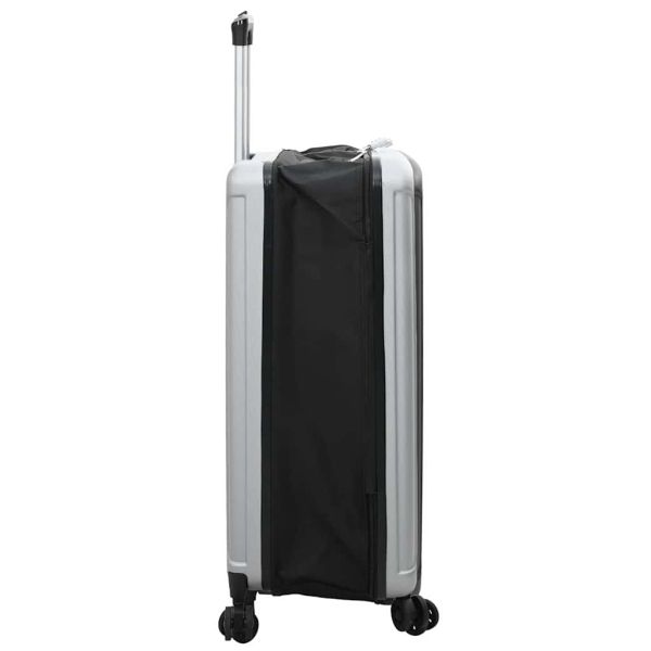 Куфар с заключване Сребрист 50 x 30 x 76 см ABS пластмаса