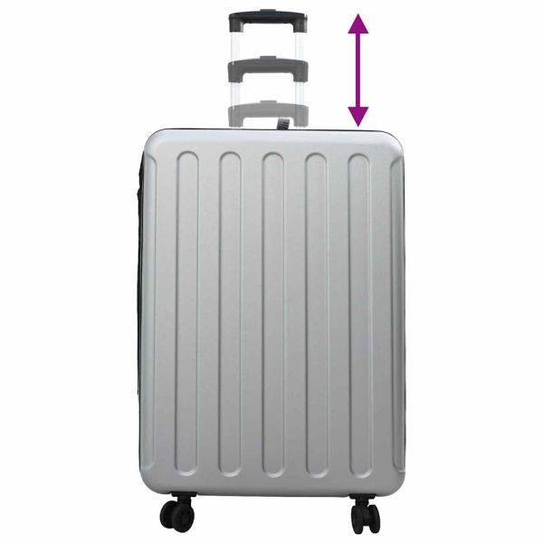 Куфар с заключване Сребрист 50 x 30 x 76 см ABS пластмаса