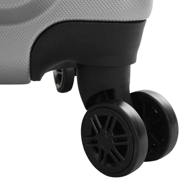 Куфар с заключване 3 pcs Сребрист 50 x 31 x 78 см ABS пластмаса