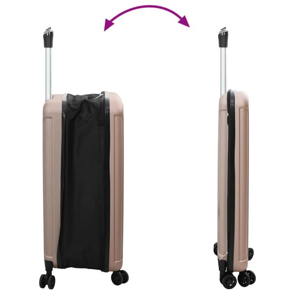 Куфар Розово златисто 43 x 27 x 66 см ABS пластмаса